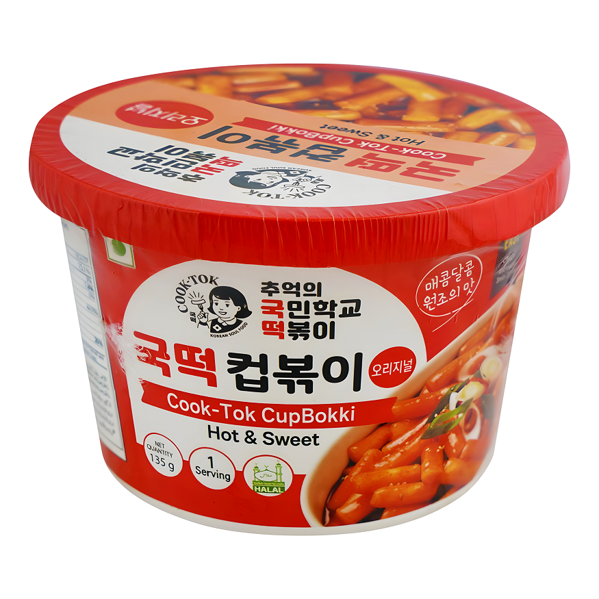COOK TOK INSTANT CUP TTEOKBOKKI - ORIGINAL HOT & SWEET